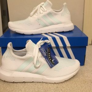 White Adidas Swift Run